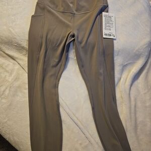 Lululemon Athletica High-Rise Pants in Taupe